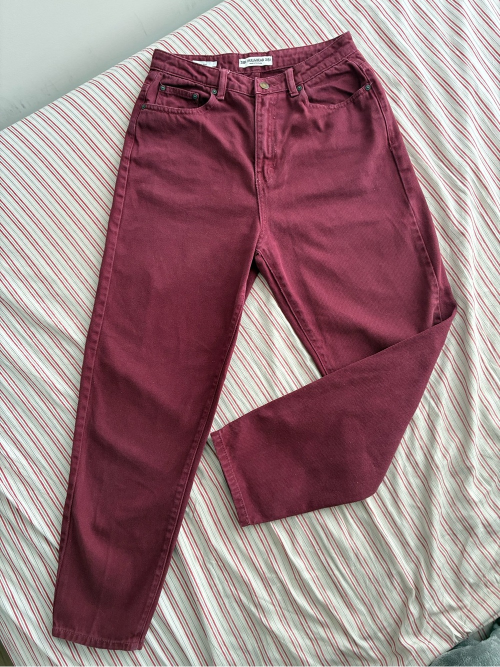 Burungundy Mom Jeans